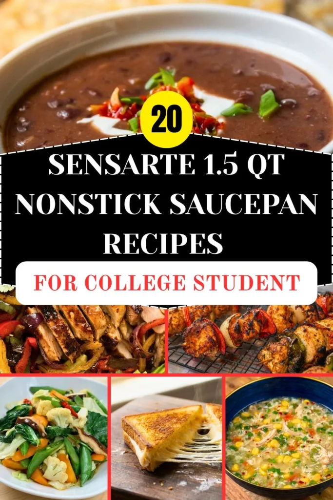 20 SENSARTE 1.5 Qt Nonstick Saucepan recipes for College Student