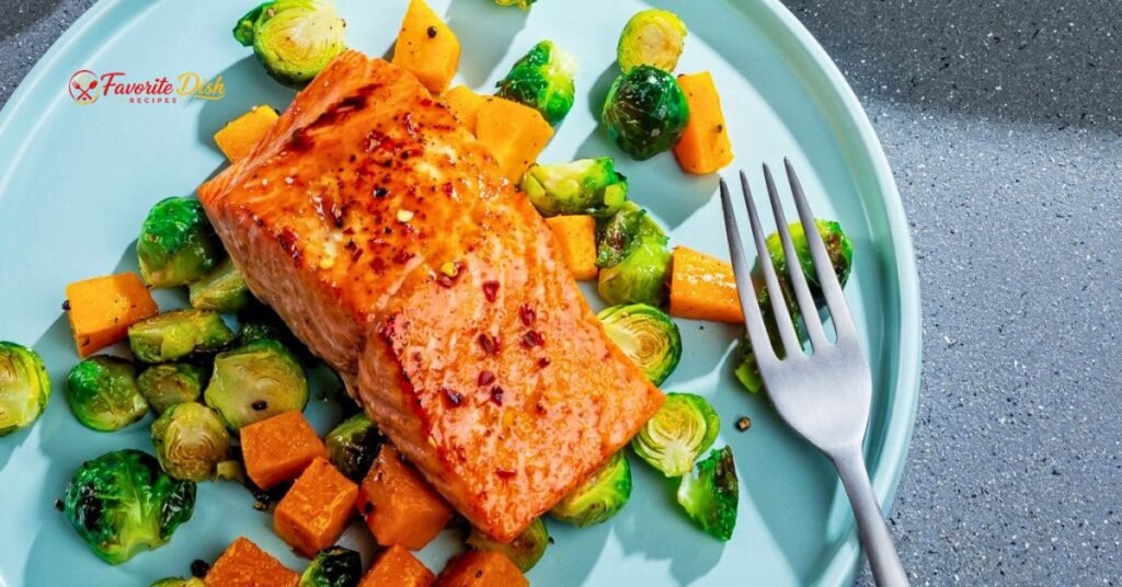 One-Pan Honey Mustard Salmon with Roasted Veggies