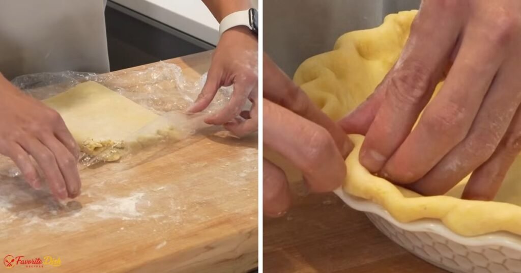 Chill, roll, and shape the crust