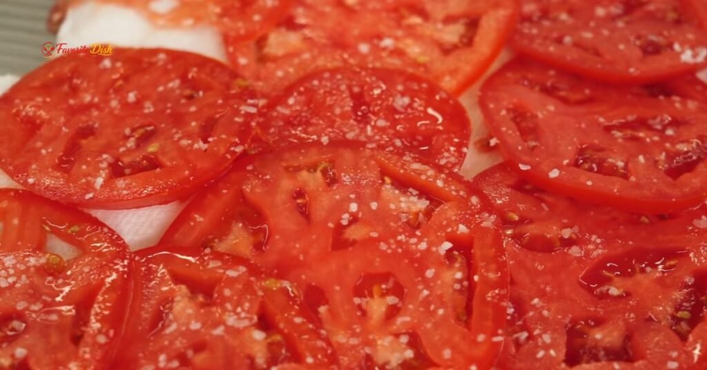 Slice and salt the tomatoes